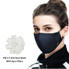 Kpop Unisex mask with 8pcs Carbon Filter Medical KN95 Anti PM2.5 Black Mouth-muffle