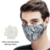 Kpop Unisex mask with 8pcs Carbon Filter Medical KN95 Anti PM2.5 Black Mouth-muffle