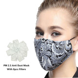 Kpop Unisex mask with 8pcs Carbon Filter Medical KN95 Anti PM2.5 Black Mouth-muffle