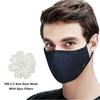 Kpop Unisex mask with 8pcs Carbon Filter Medical KN95 Anti PM2.5 Black Mouth-muffle