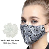 Kpop Cotton Black Mask Mouth Face Mask Anti PM2.5 Dust Mask with 8pcs Activated Carbon Filter