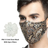 Kpop Cotton Black Mask Mouth Face Mask Anti PM2.5 Dust Mask with 8pcs Activated Carbon Filter