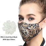 Kpop Cotton Black Mask Mouth Face Mask Anti PM2.5 Dust Mask with 8pcs Activated Carbon Filter